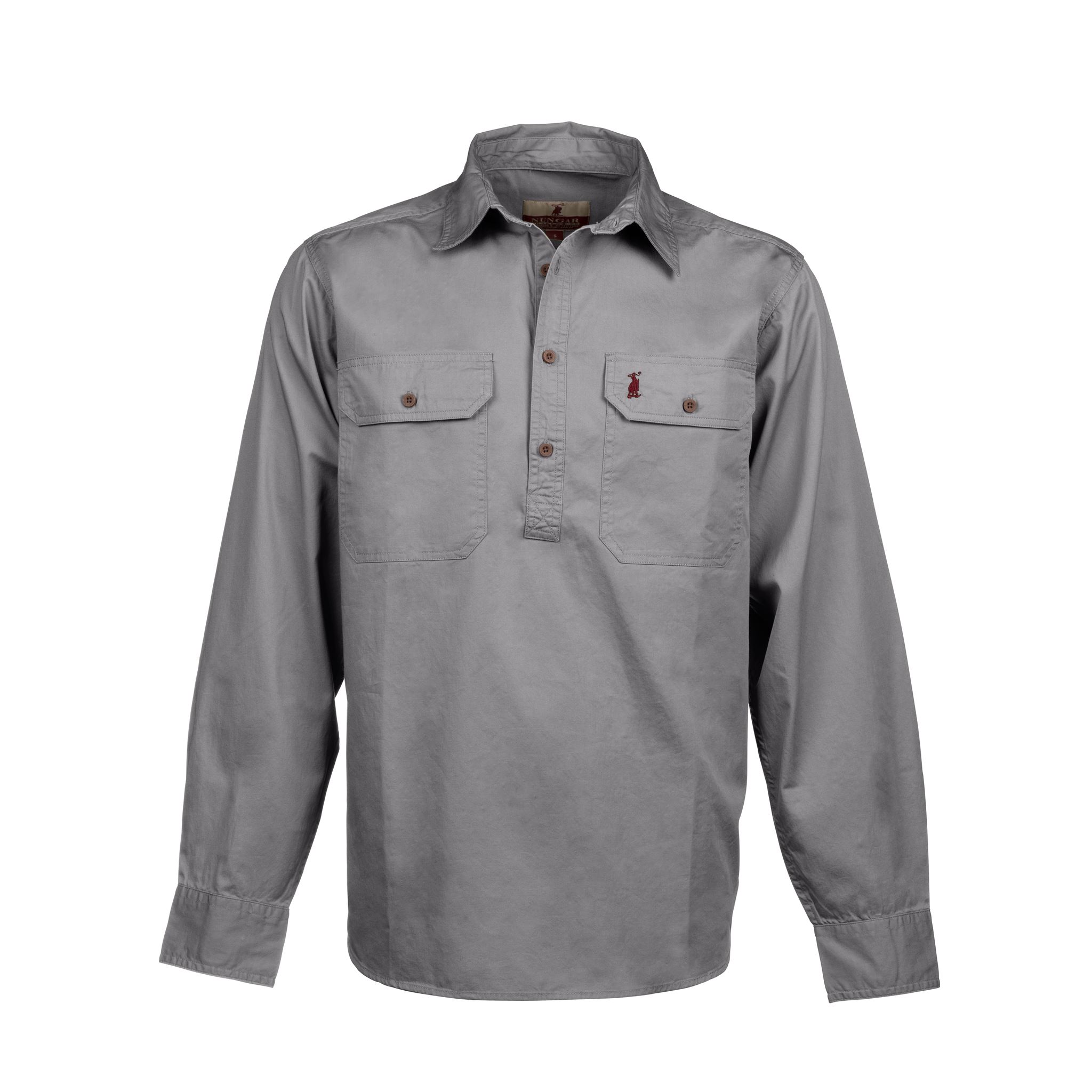 GY1 Nungar/Curio Men's 1/2 Placket, 2 Pkt, Work Shirt